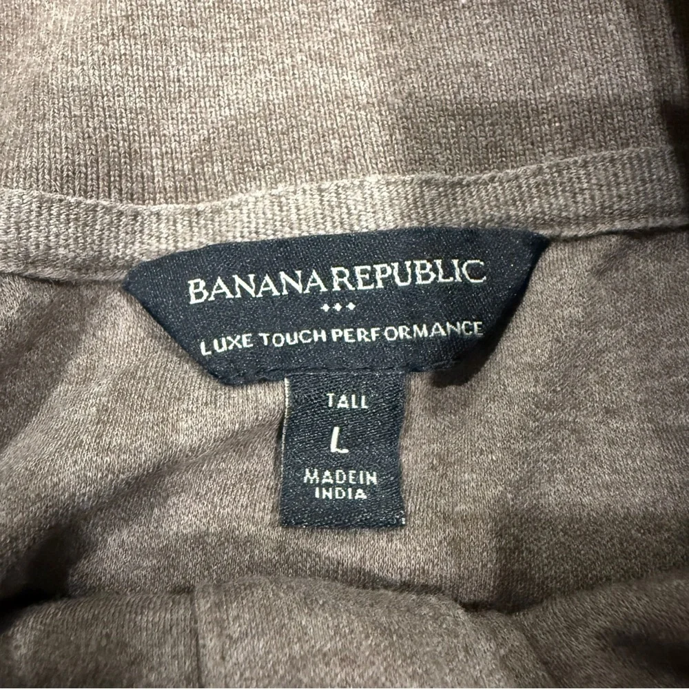 Banana Republic Brown Luxe Touch Performance Short Sleeve Polo